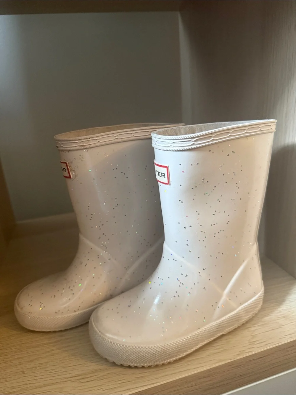 Hunter Kids Cream Rain & Snow Boots